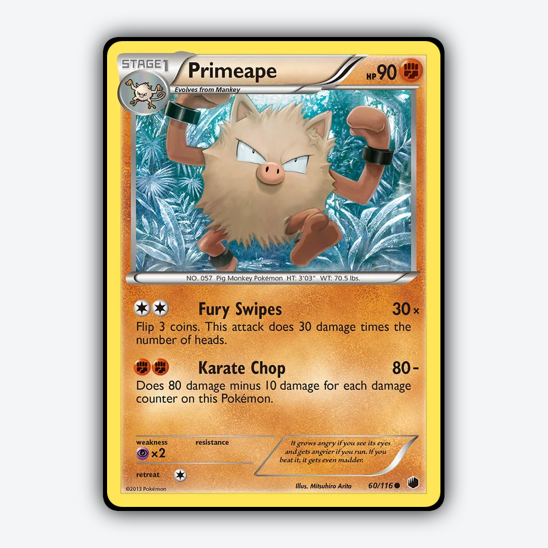 Primeape 060/116 - Plasma Freeze Set - Card Rug