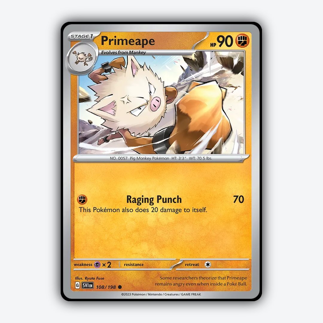 Primeape 108/198 - Scarlet & Violet Set - Card Rug