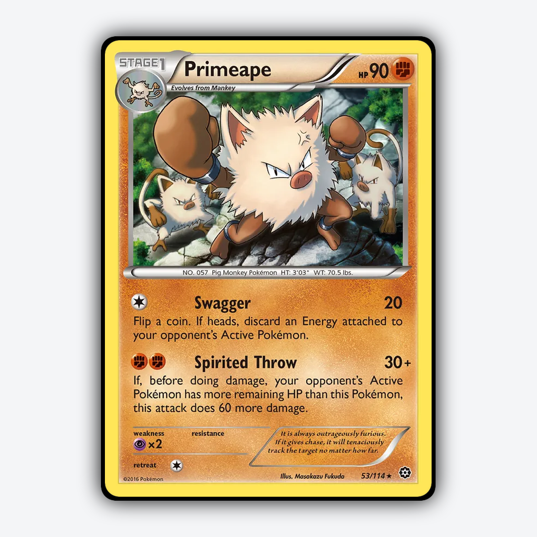 Primeape 053/114 - Steam Siege Set - Card Rug