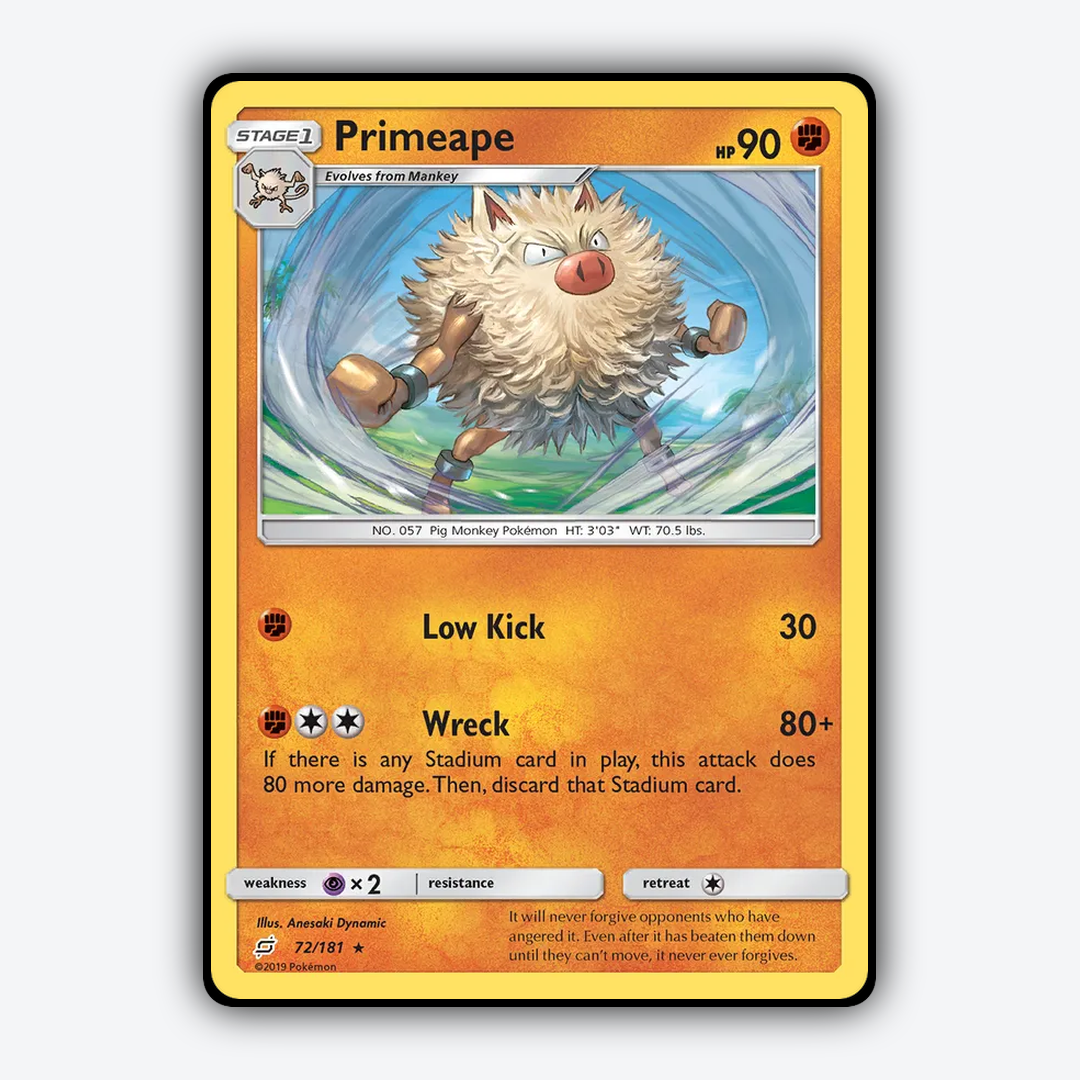 Primeape 072/181 - Team Up Set - Card Rug