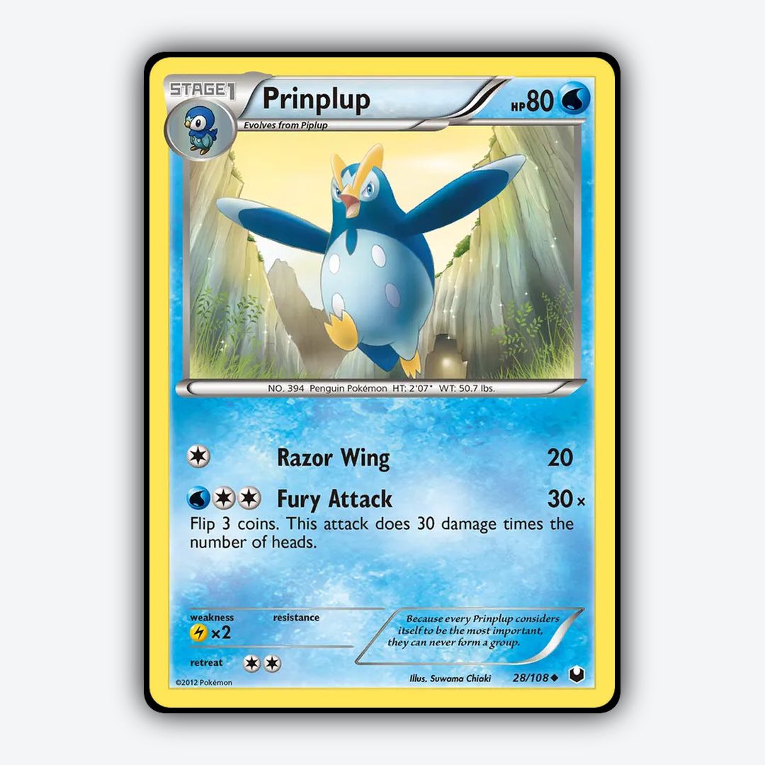 Prinplup 028/108 - Dark Explorers Set - Card Rug