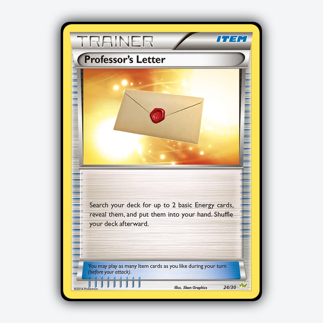 Professor's Letter 024/30 - XY Trainer Kit Noivern Set - Card Rug