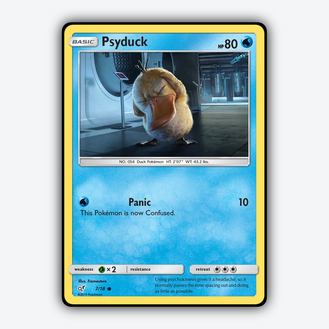 Psyduck 007/18 - Detective Pikachu Set - Card Rug