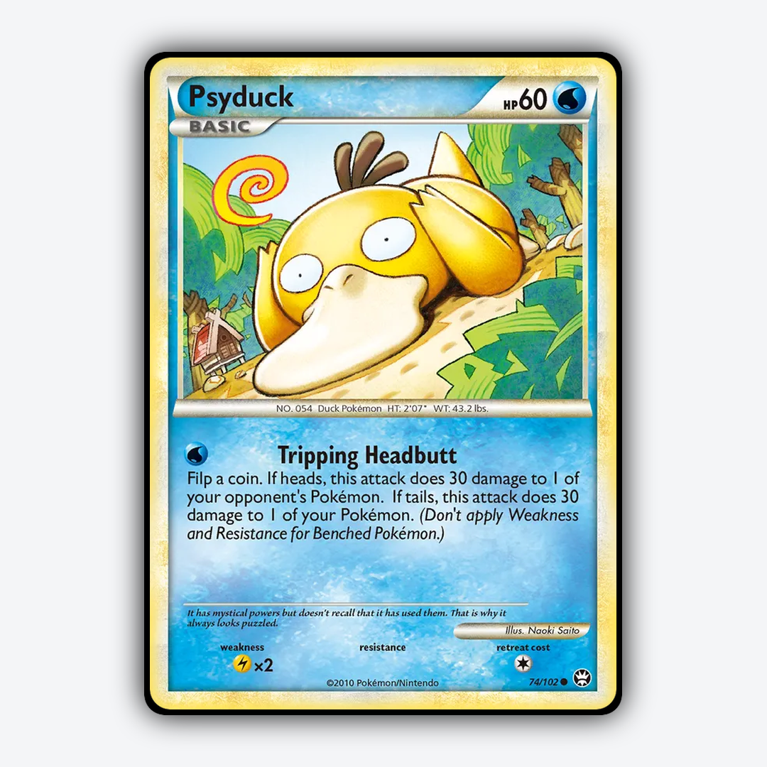 Psyduck 074/102 - HS—Triumphant Set - Card Rug