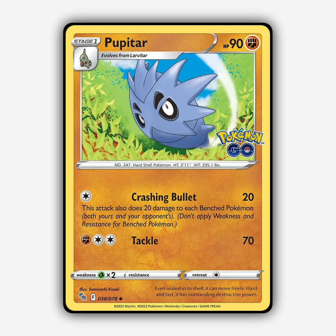 Pupitar 038/78 - Pokémon GO Set - Card Rug
