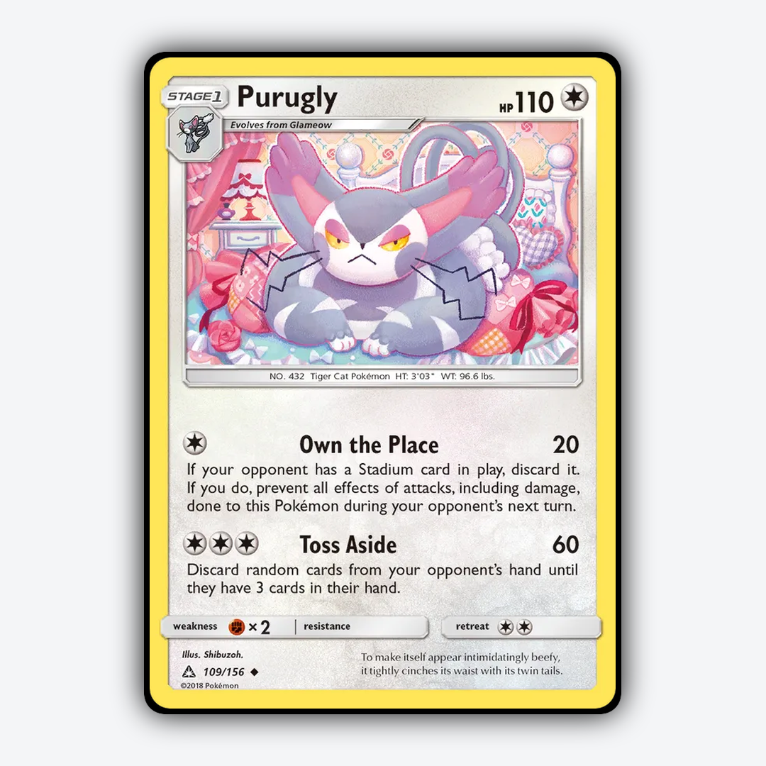 Purugly 109/156 - Ultra Prism Set - Card Rug