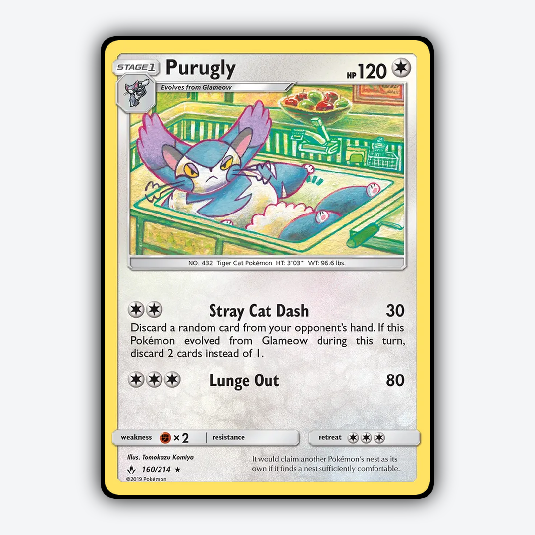 Purugly 160/214 - Unbroken Bonds Set - Card Rug