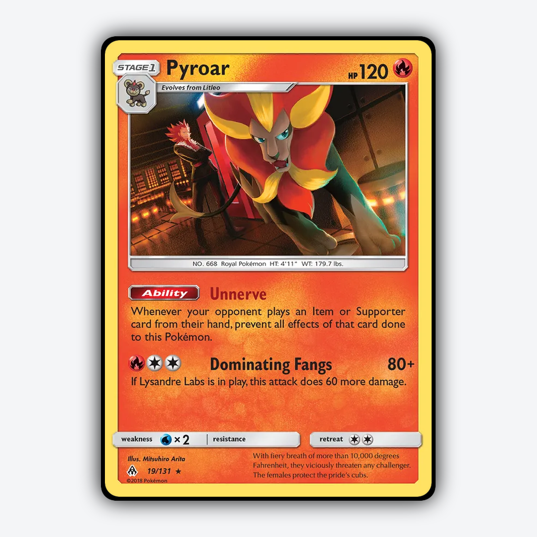 Pyroar 019/131 - Forbidden Light Set - Card Rug