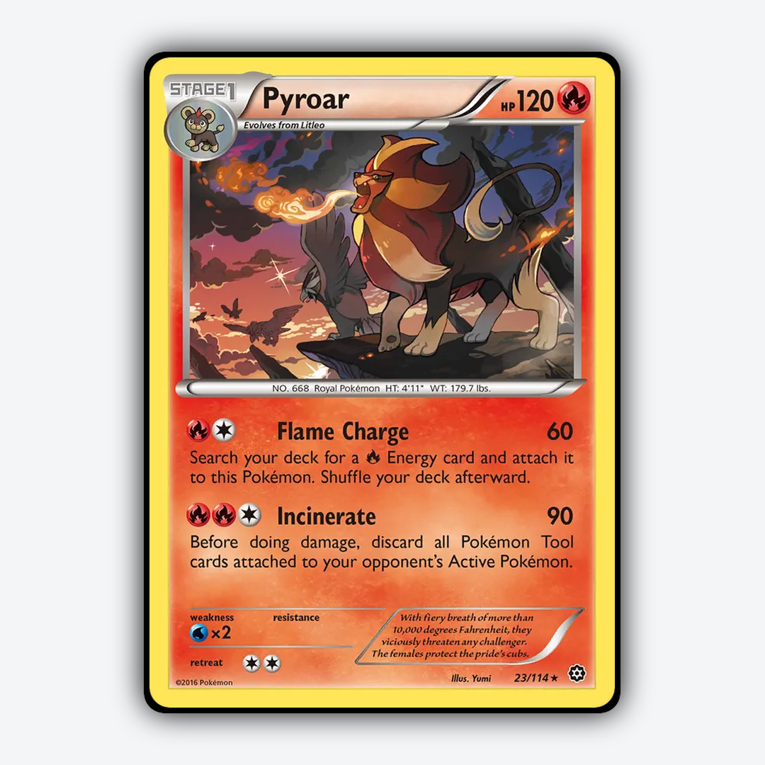 Pyroar 023/114 - Steam Siege Set - Card Rug