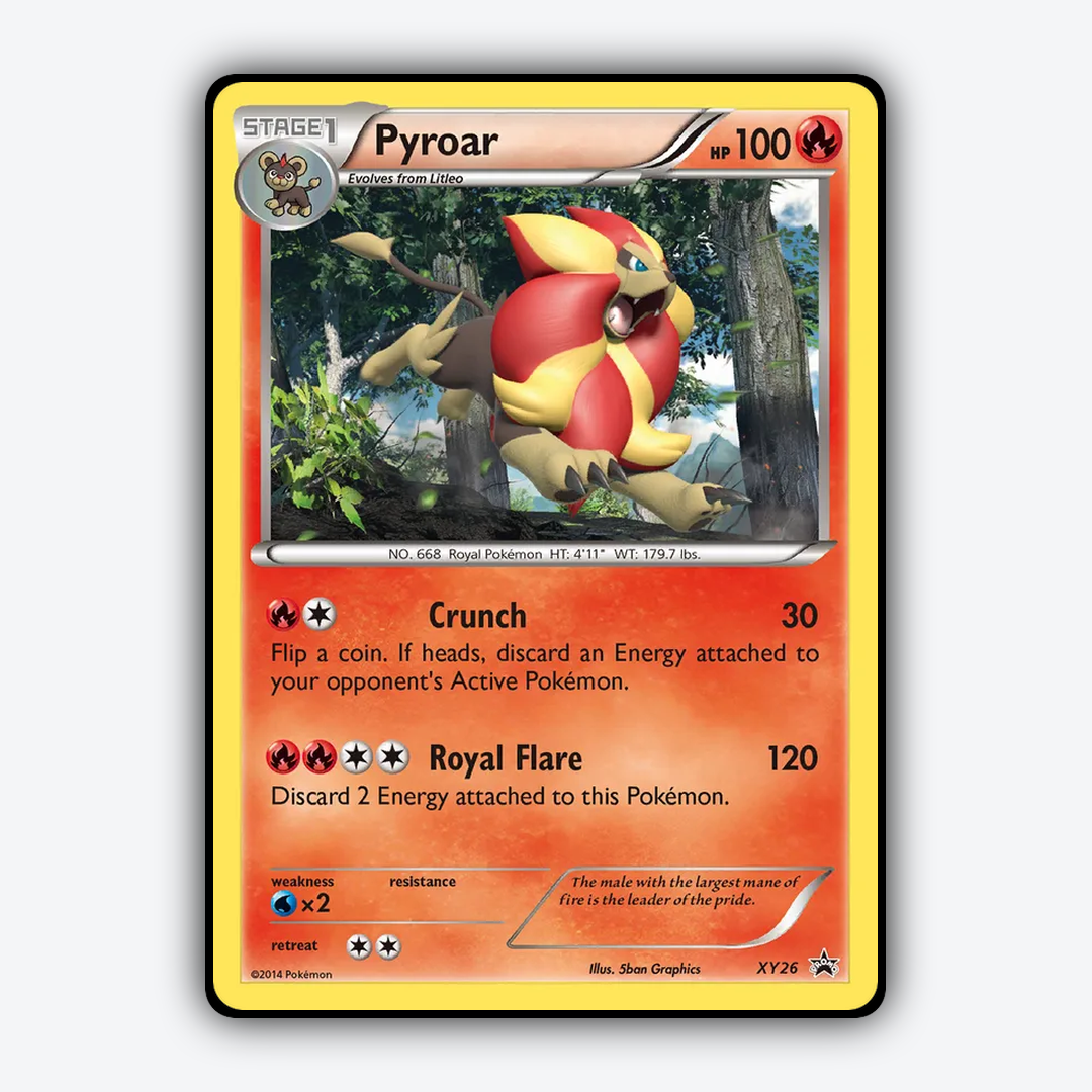 Pyroar #26 - XY Black Star Promos Set - Card Rug