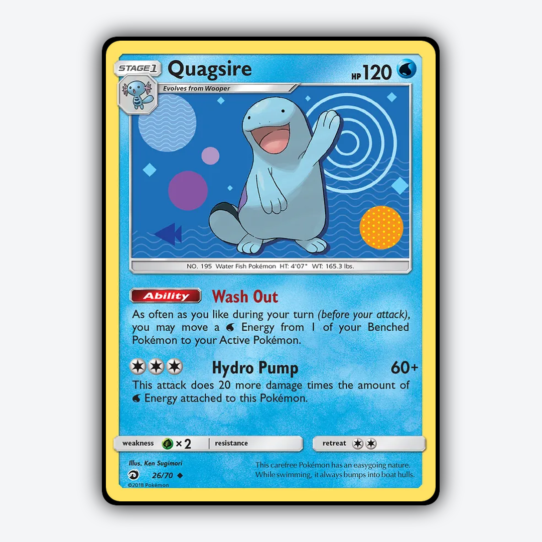 Quagsire 026/70 - Dragon Majesty Set - Card Rug