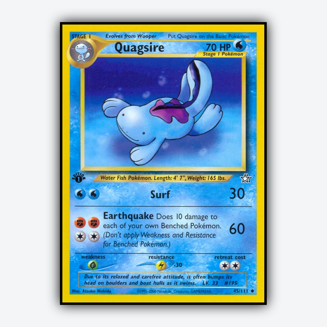 Quagsire 045/111 - Neo Genesis Set - Card Rug
