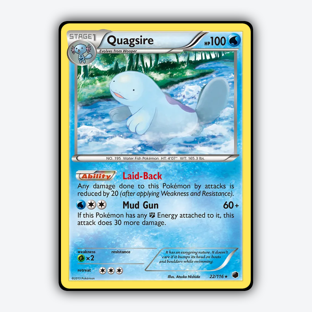 Quagsire 022/116 - Plasma Freeze Set - Card Rug