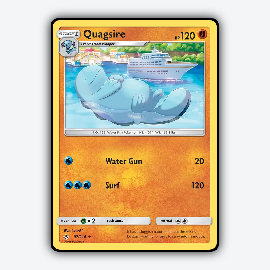 Quagsire 097/214 - Unbroken Bonds Set - Card Rug