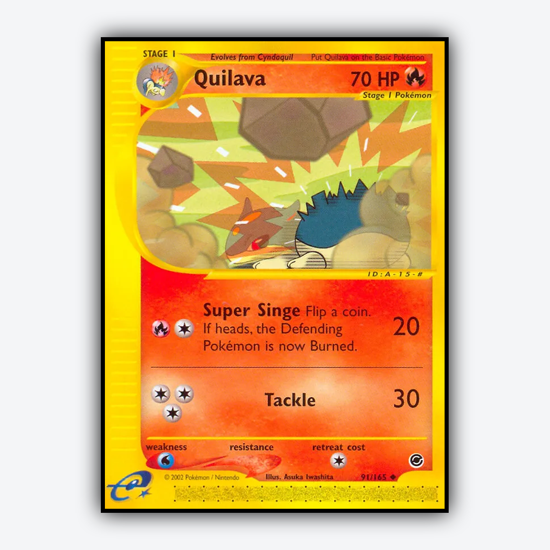 Quilava 091/165 - Expedition Base Set - Card Rug