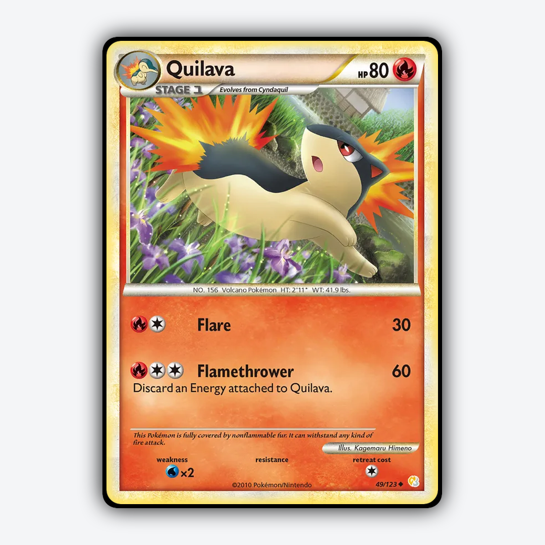 Quilava 049/123 - HeartGold & SoulSilver Set - Card Rug