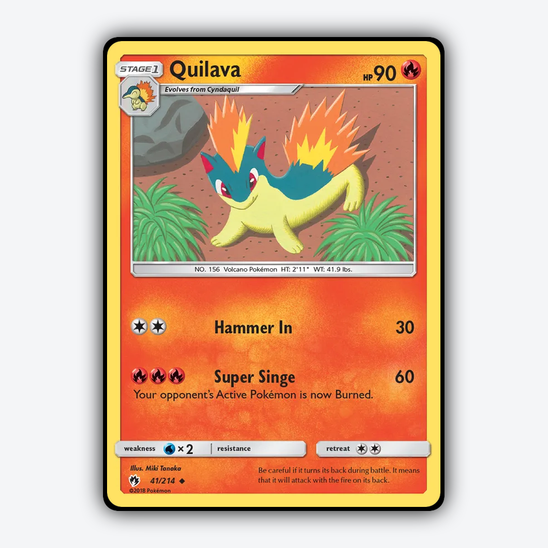 Quilava 041/214 - Lost Thunder Set - Card Rug