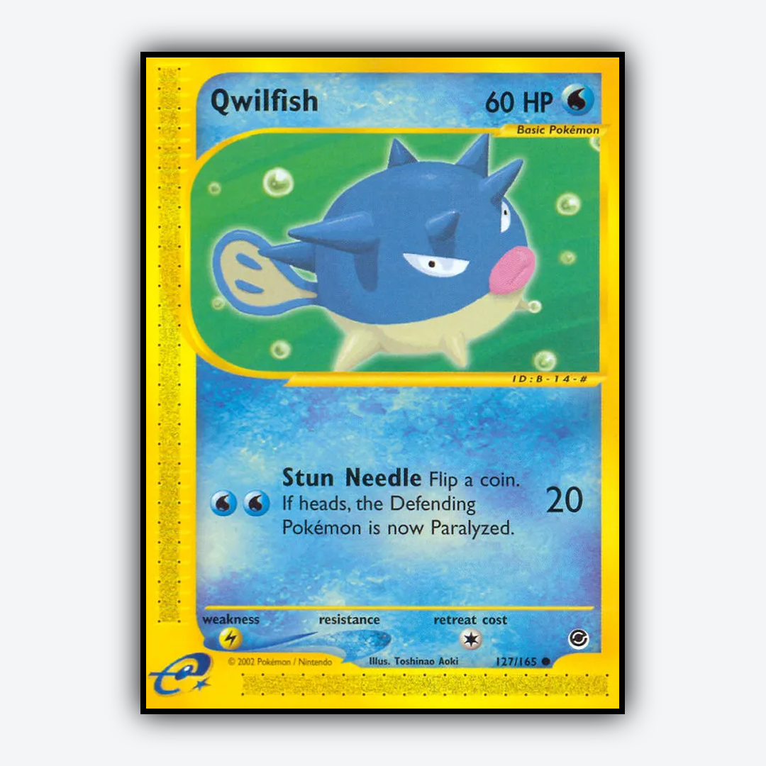Qwilfish 127/165 - Expedition Base Set - Card Rug