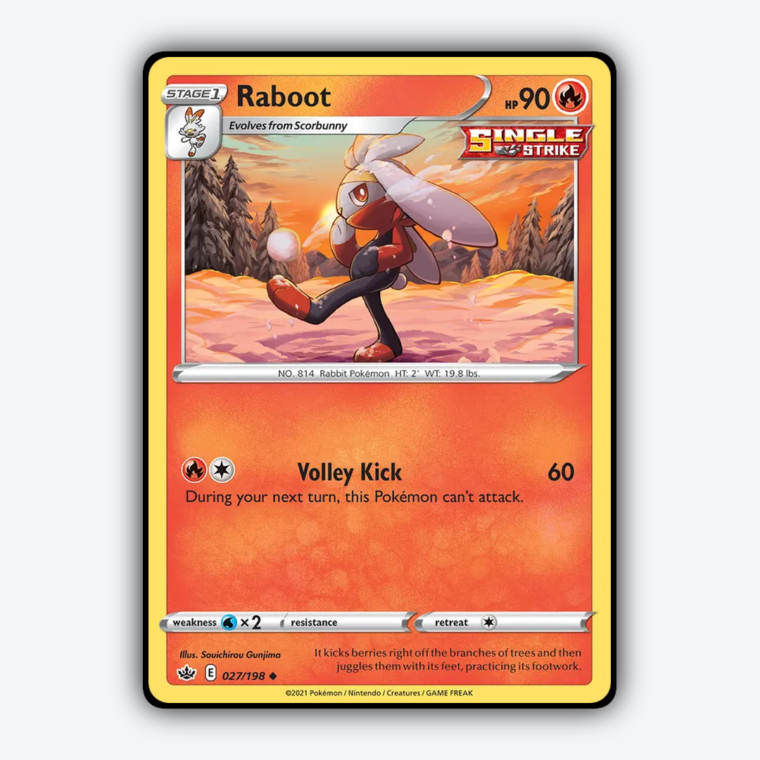 Raboot 027/198 - Chilling Reign Set - Card Rug