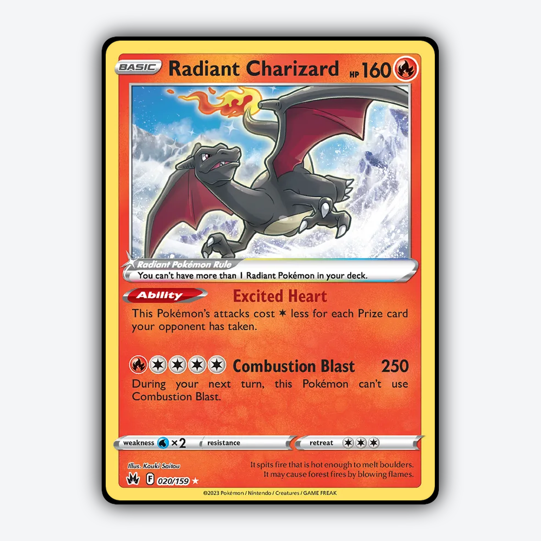 Radiant Charizard 020/159 - Crown Zenith Set - Card Rug