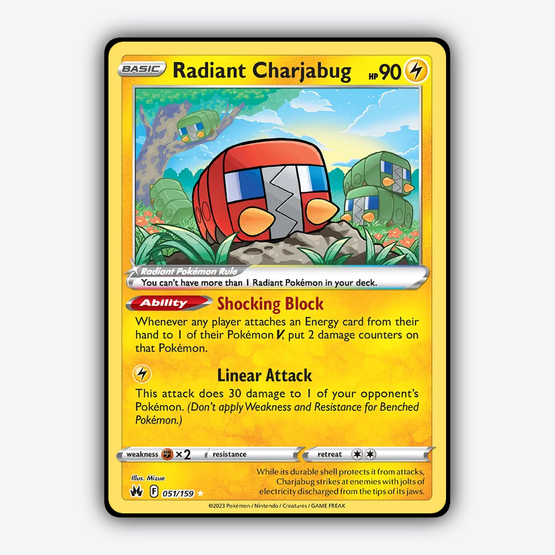 Radiant Charjabug 051/159 - Crown Zenith Set - Card Rug