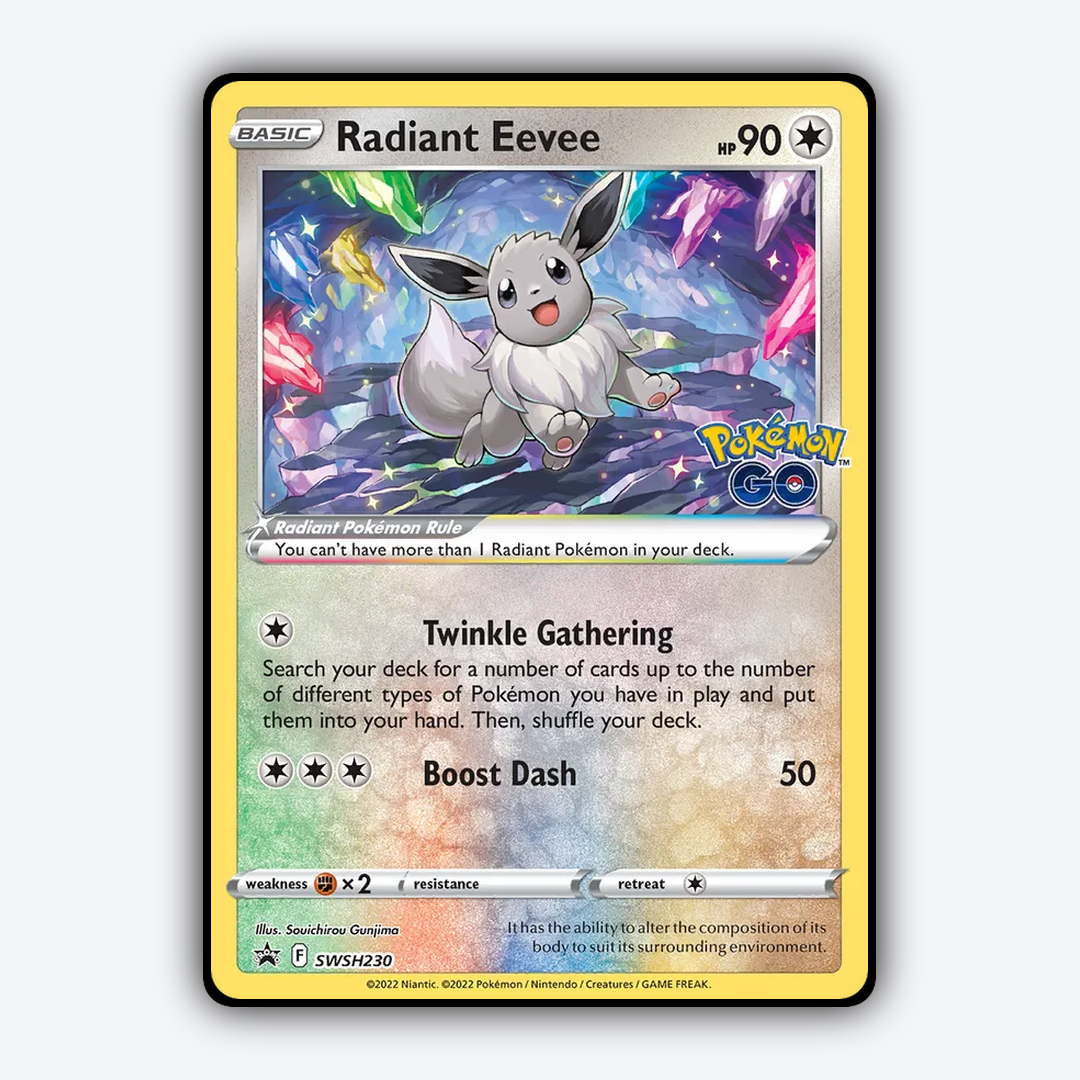 Radiant Eevee #230 - SWSH Black Star Promos Set - Card Rug