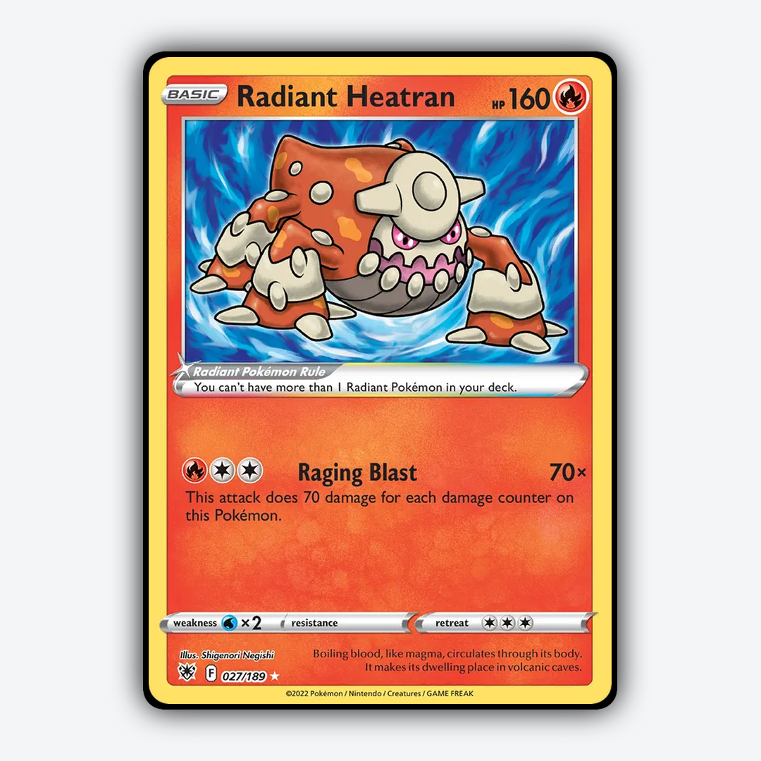 Radiant Heatran 027/189 - Astral Radiance Set - Card Rug