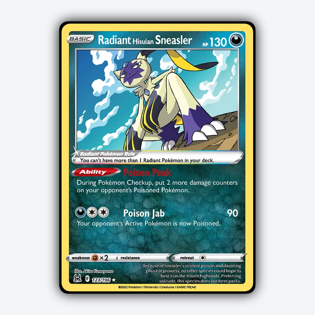 Radiant Hisuian Sneasler 123/196 - Lost Origin Set - Card Rug