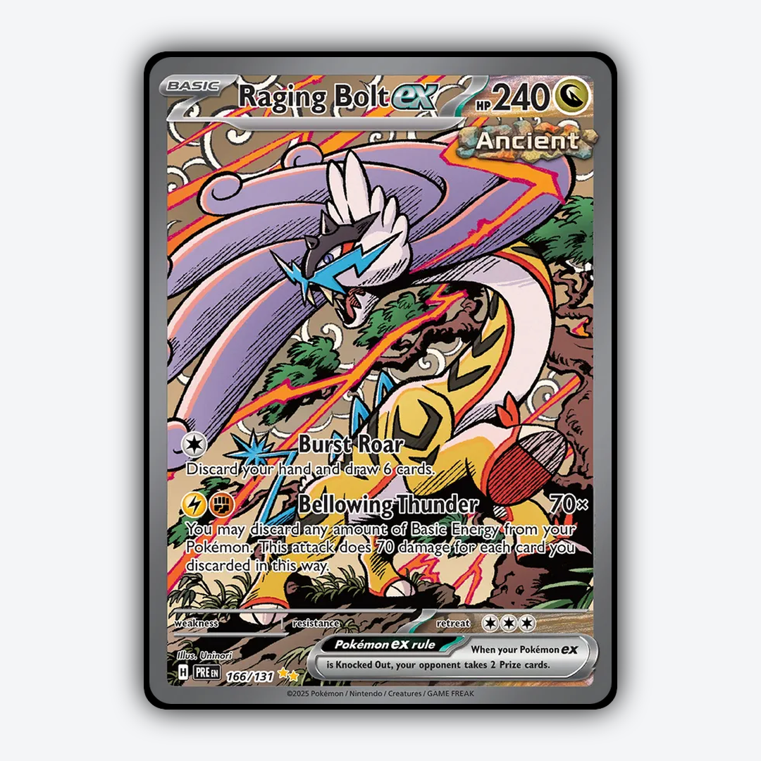 Raging Bolt ex #166 - Prismatic Evolutions Set - Card Rug