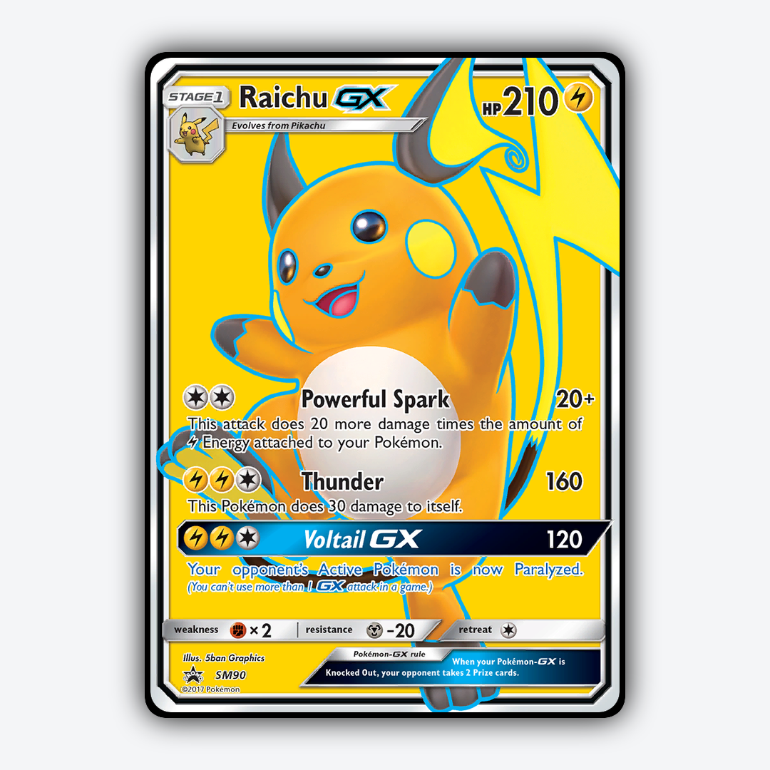 Raichu-GX #90 - SM Black Star Promos Set - Card Rug