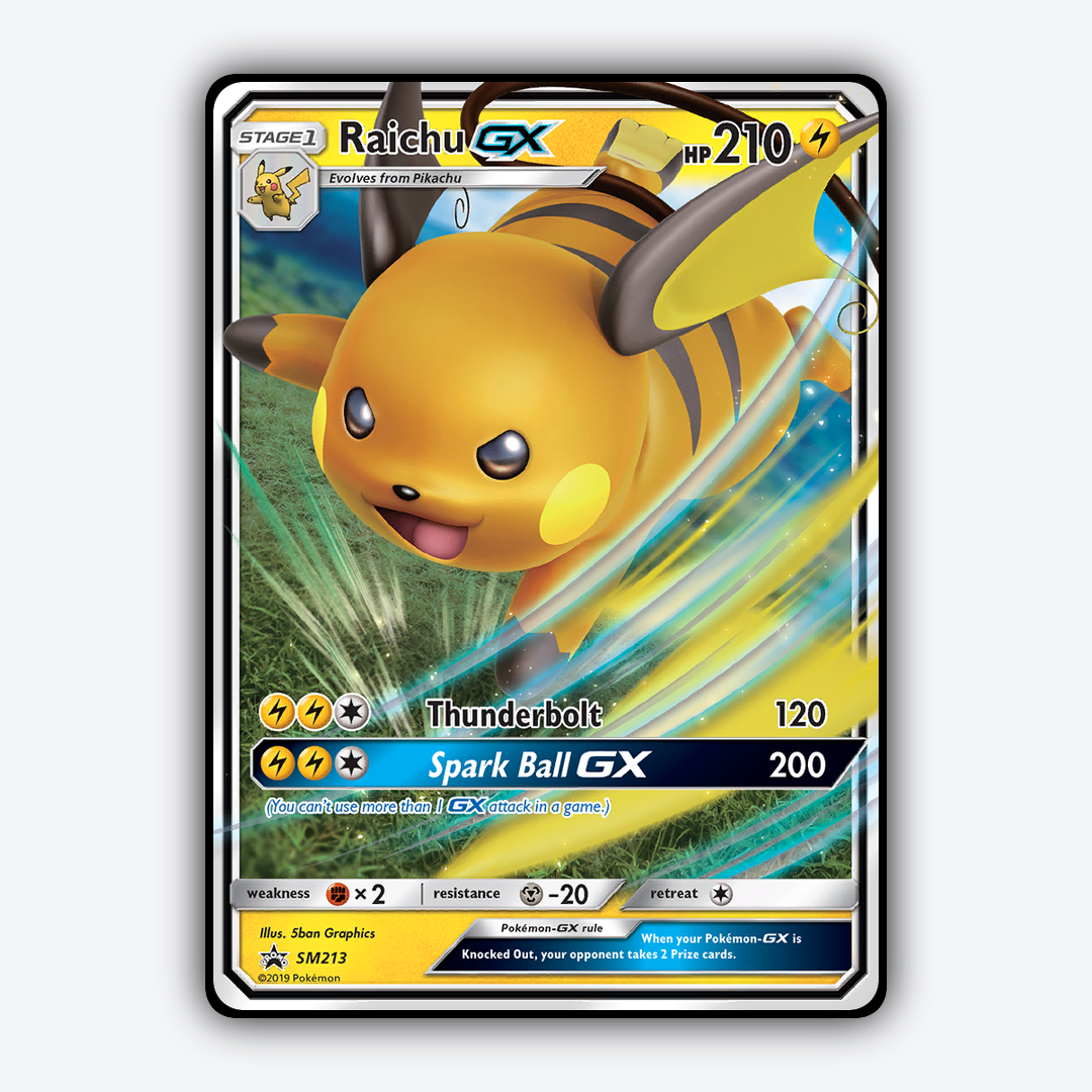 Raichu-GX #213 - SM Black Star Promos Set - Card Rug
