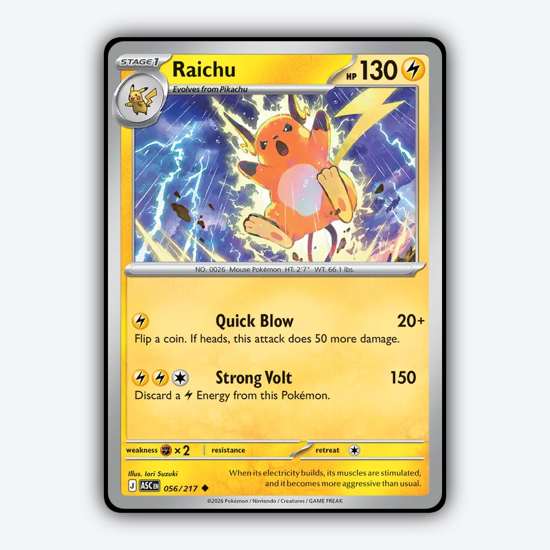 Raichu 056/217 - Ascended Heroes Set - Card Rug