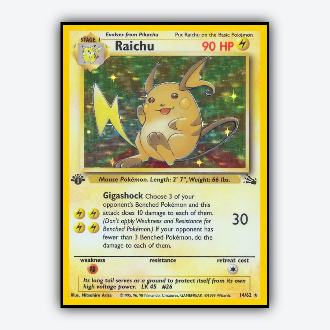 Raichu 014/62 - Fossil Set - Card Rug