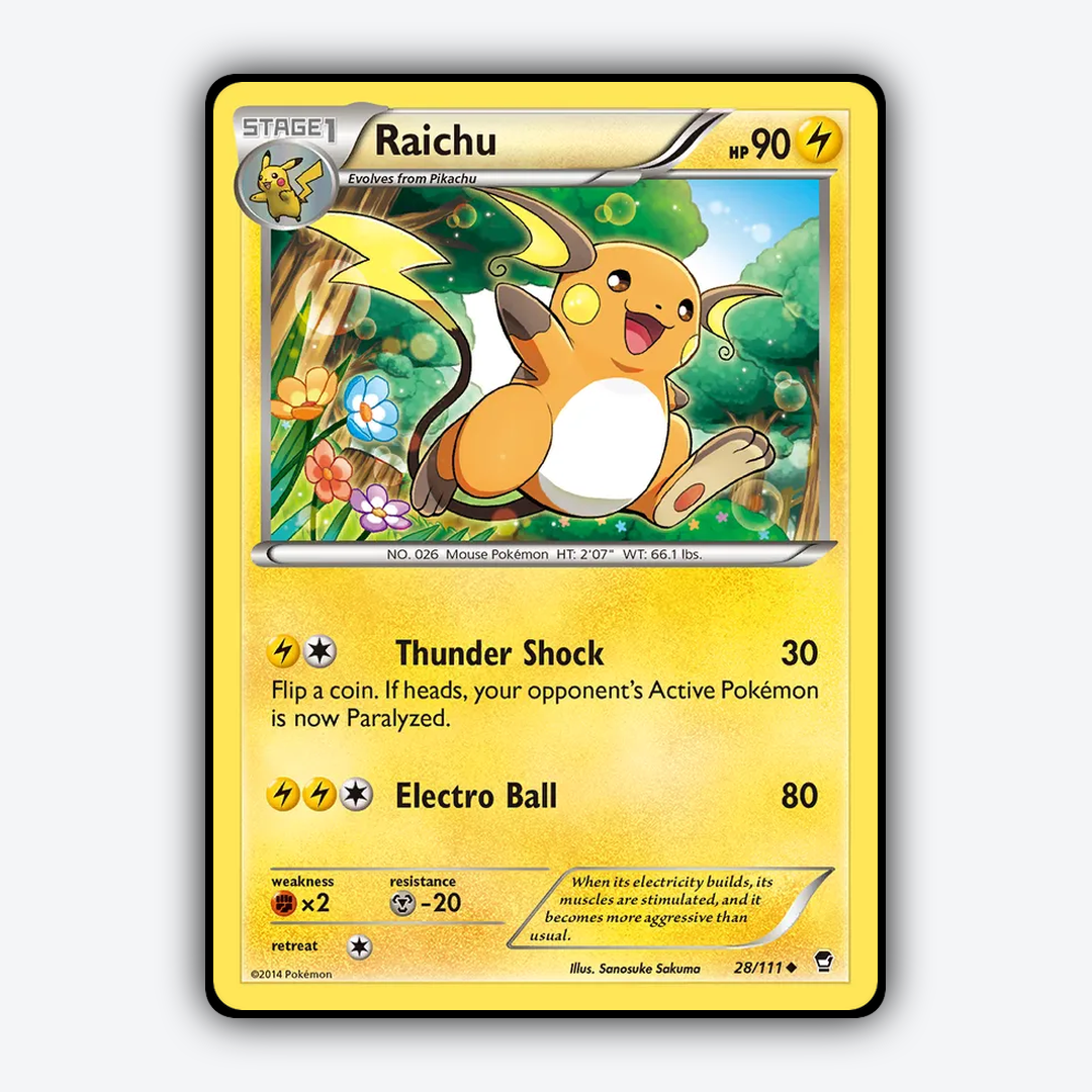 Raichu 028/111 - Furious Fists Set - Card Rug