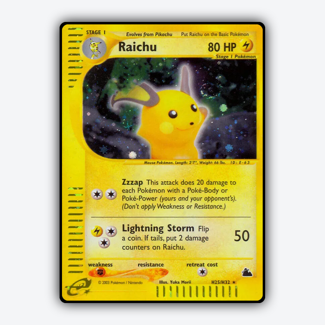 Raichu H025/144 - H025/144 Skyridge Set - Card Rug