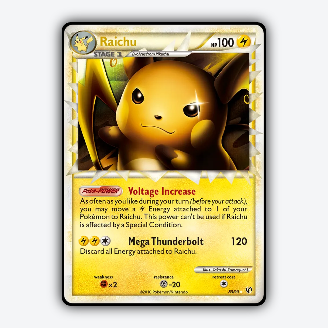 Raichu 083/90 - HS—Undaunted Set - Card Rug