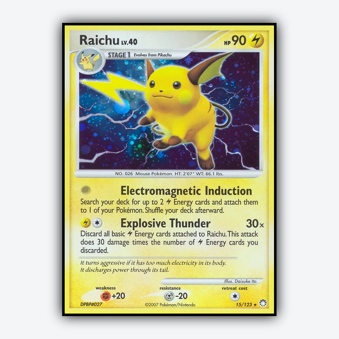 Raichu 015/123 - Mysterious Treasures Set - Card Rug