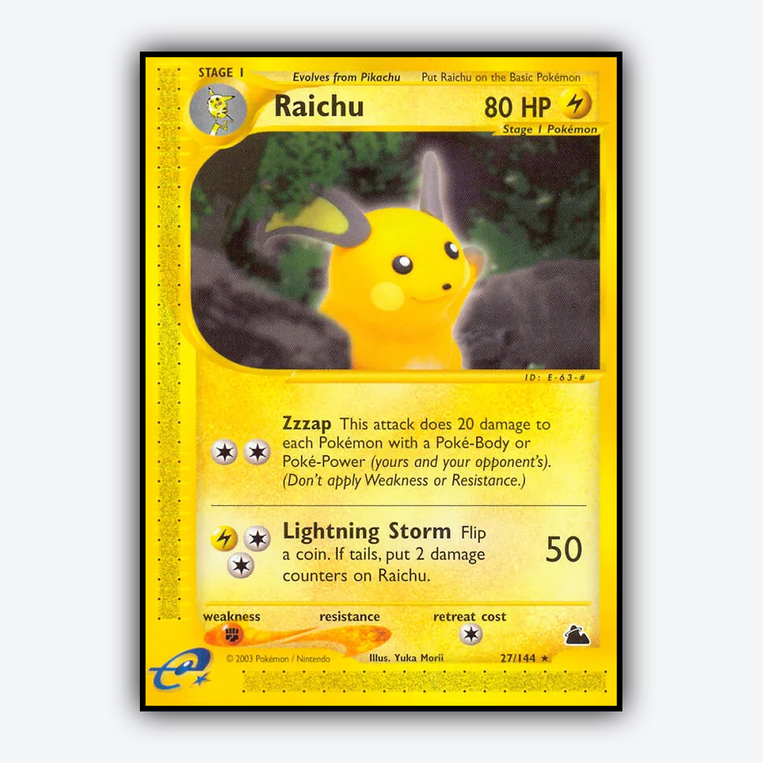 Raichu 027/144 - Skyridge Set - Card Rug