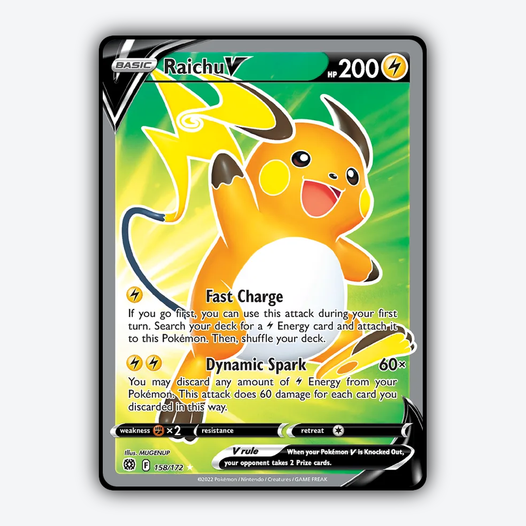 Raichu V 158/172 - Brilliant Stars Set - Card Rug
