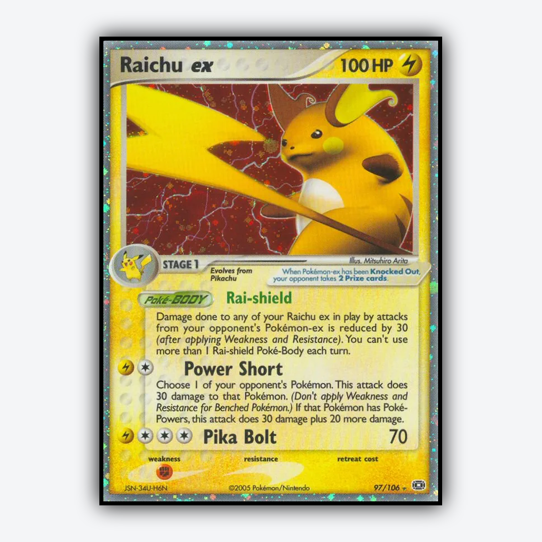 Raichu ex 097/106 - Emerald Set - Card Rug