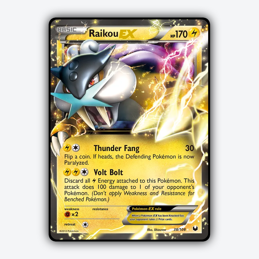 Raikou-EX 038/108 - Dark Explorers Set - Card Rug
