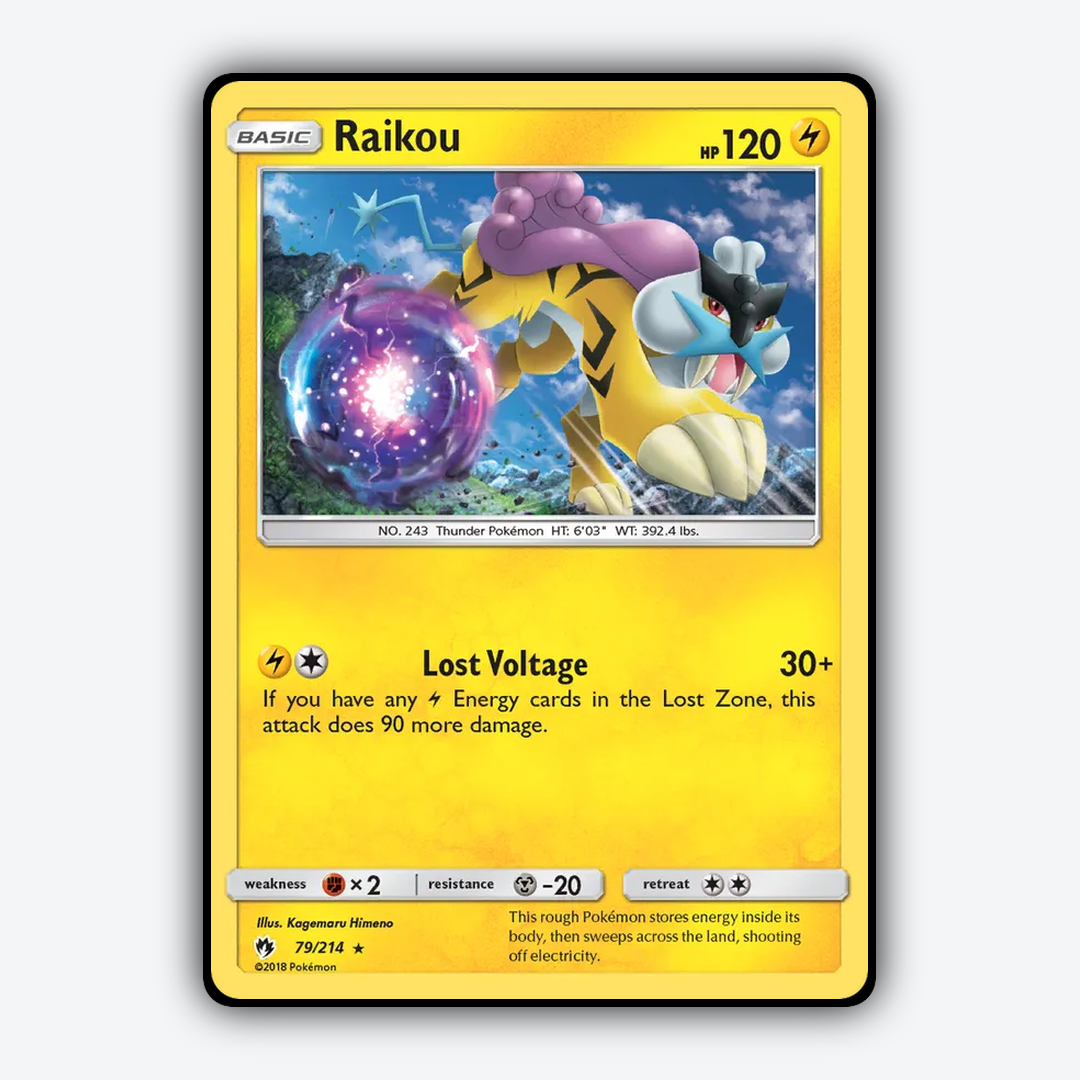Raikou 079/214 - Lost Thunder Set - Card Rug