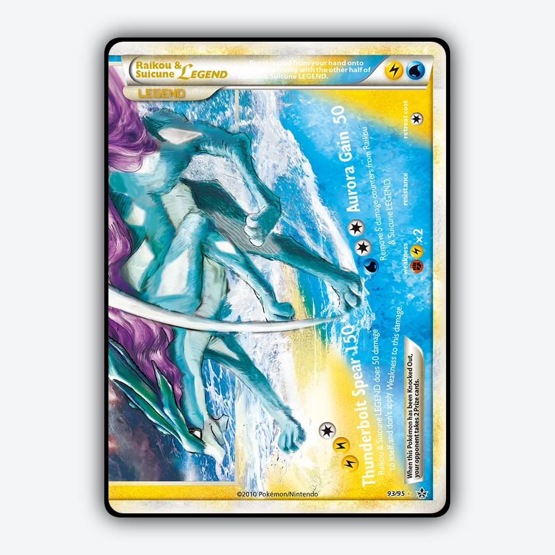 Raikou & Suicune LEGEND 093/95 - HS—Unleashed Set - Card Rug