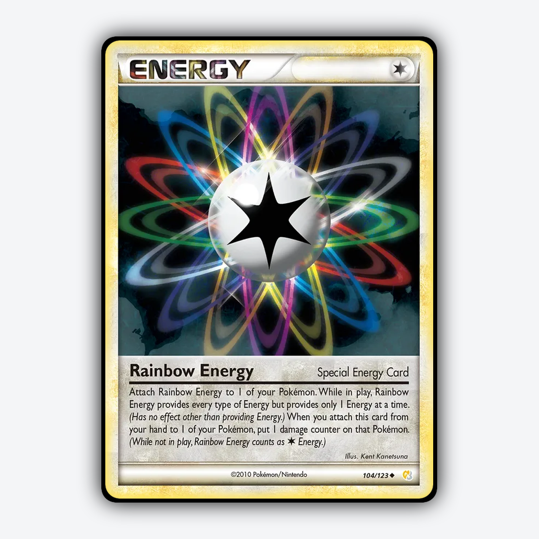 Rainbow Energy 104/123 - HeartGold & SoulSilver Set - Card Rug