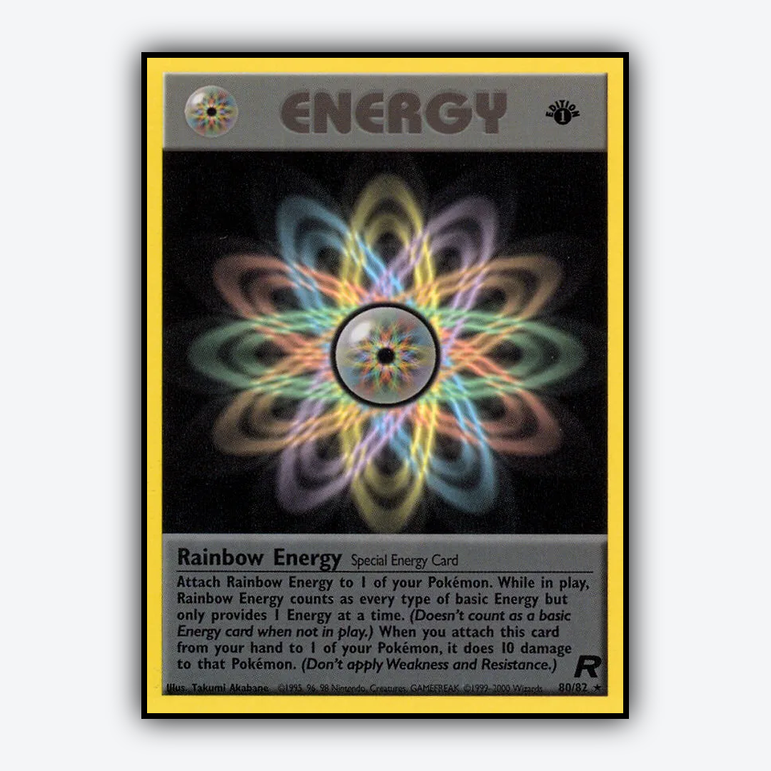 Rainbow Energy 080/82 - Team Rocket Set - Card Rug