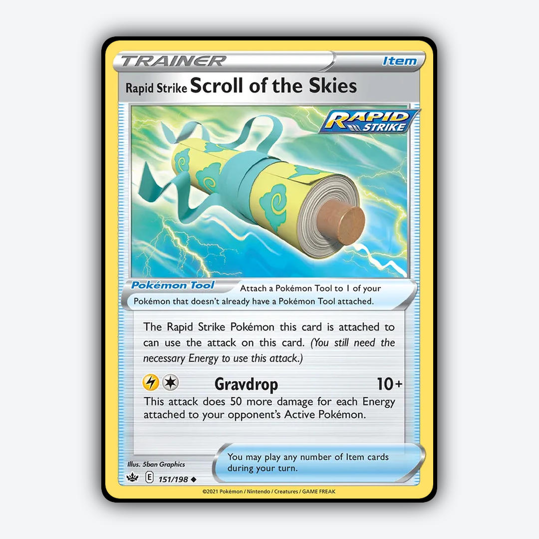 Rapid Strike Scroll of the Skies 151/198 - Chilling Reign Set - Card Rug