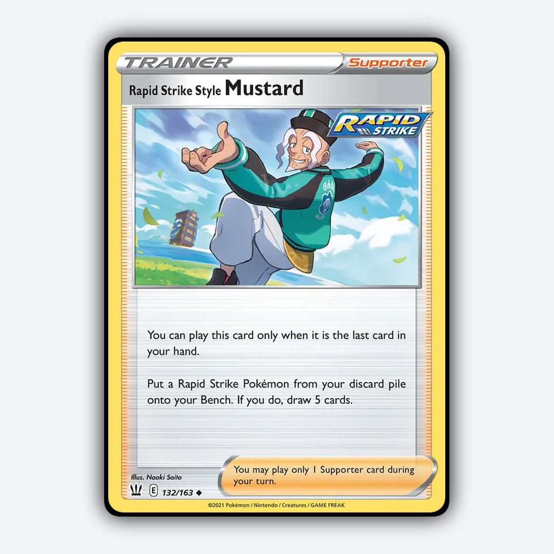 Rapid Strike Style Mustard 132/163 - Battle Styles Set - Card Rug