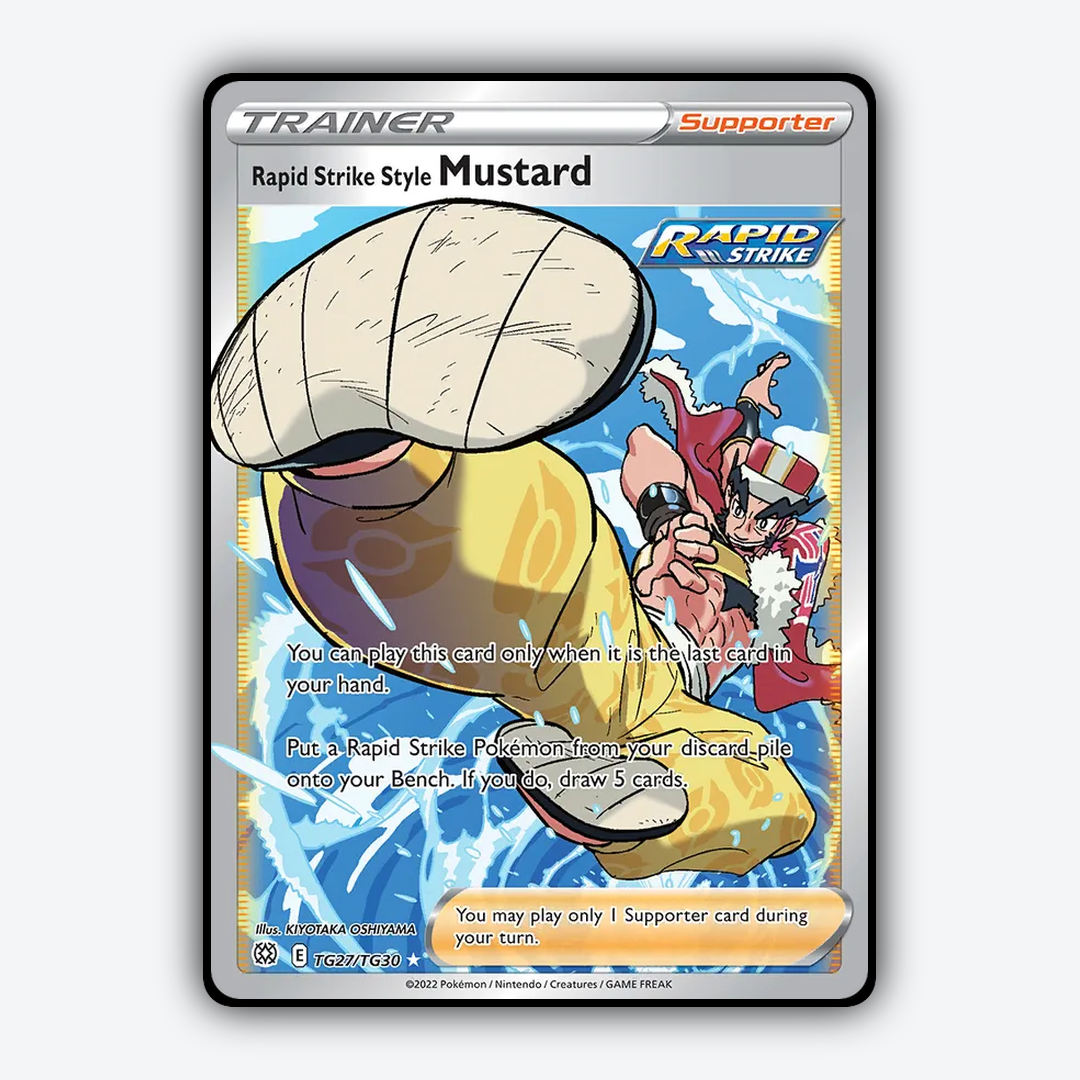 Rapid Strike Style Mustard TG027/30 - TG027/30 Brilliant Stars Trainer Gallery Set - Card Rug