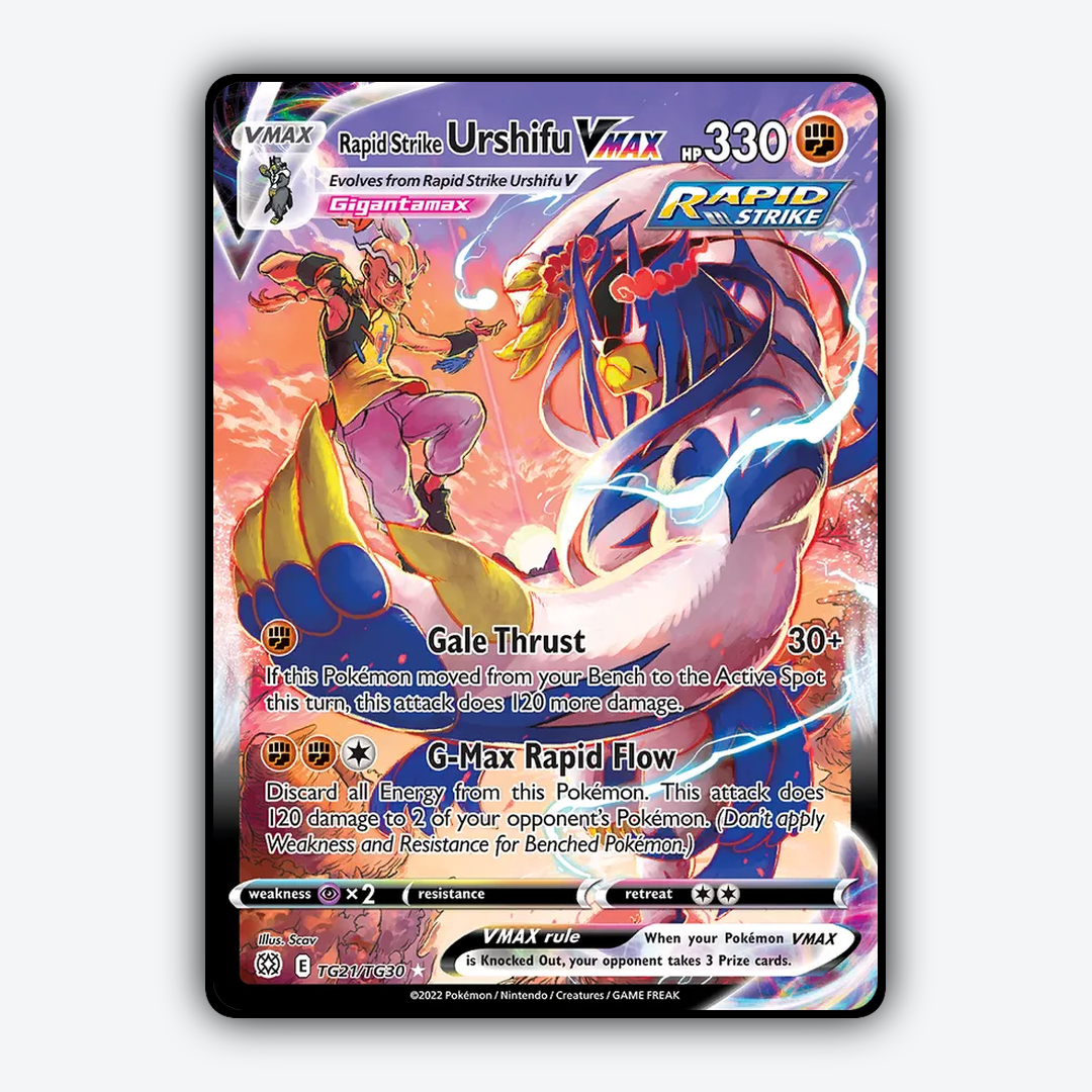 Rapid Strike Urshifu VMAX TG021/30 - TG021/30 Brilliant Stars Trainer Gallery Set - Card Rug