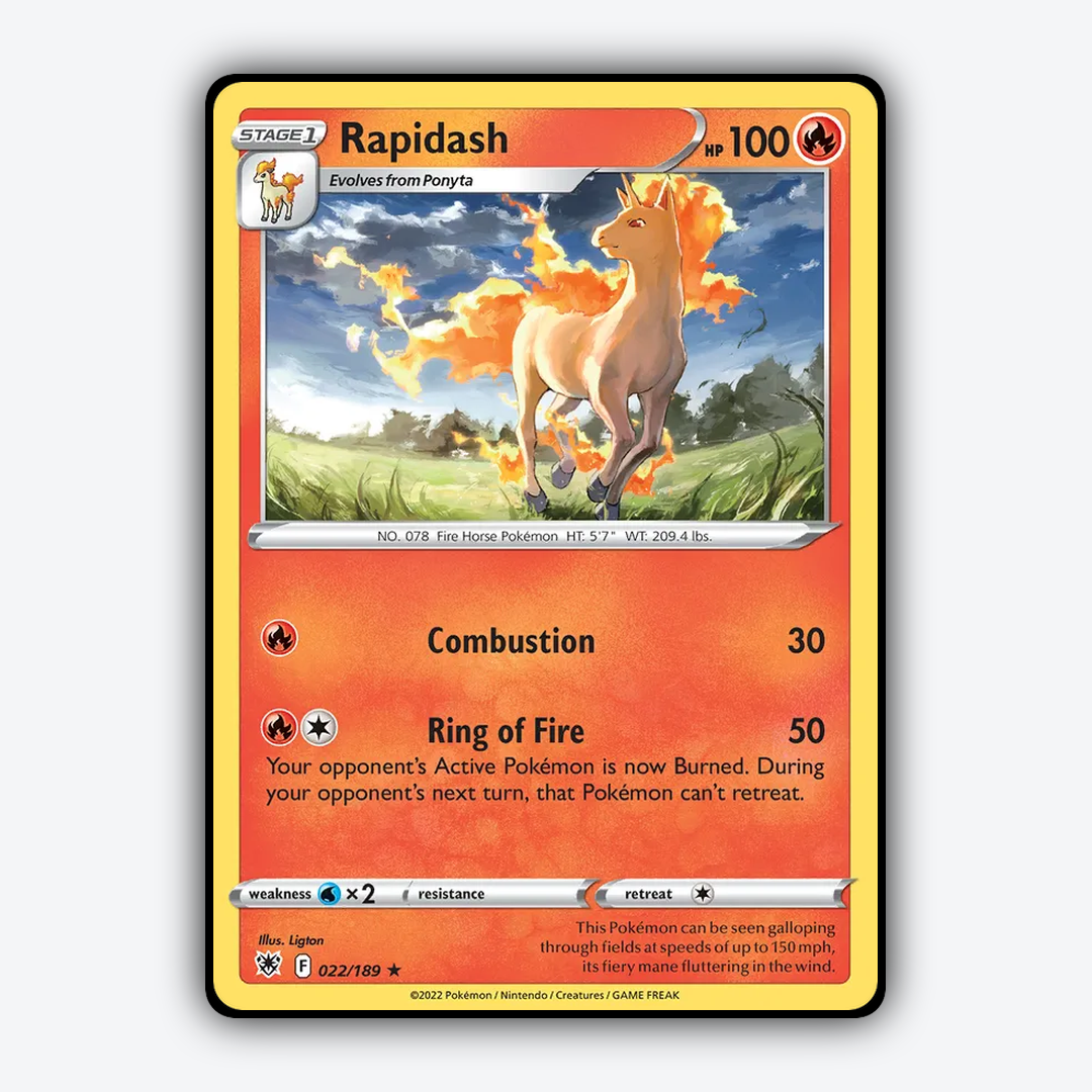 Rapidash 022/189 - Astral Radiance Set - Card Rug